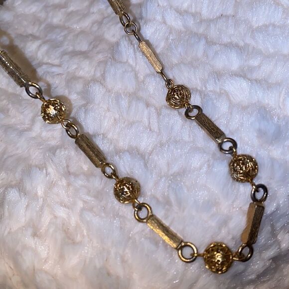 Bars Filagree Balls and A Ladybug Necklace - Picture 10 of 12